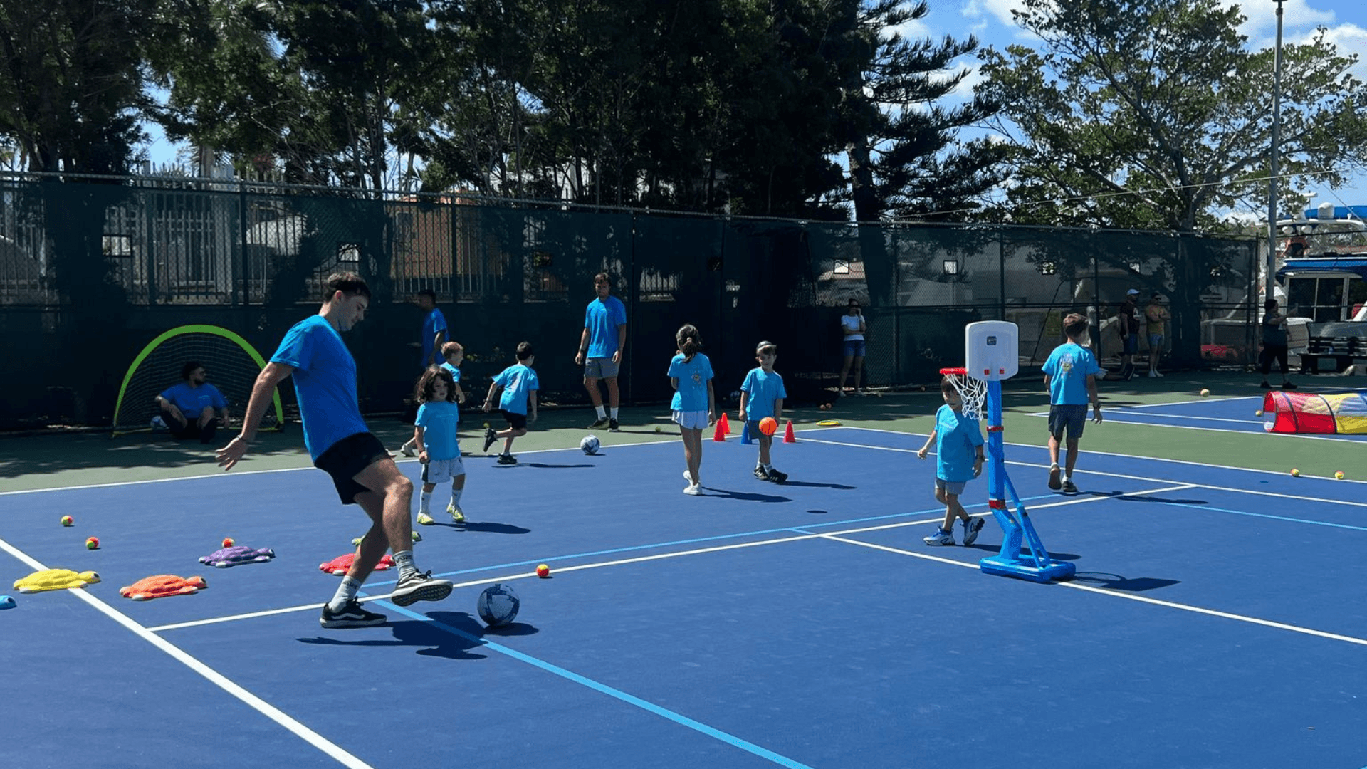 Summer tennis camp activities